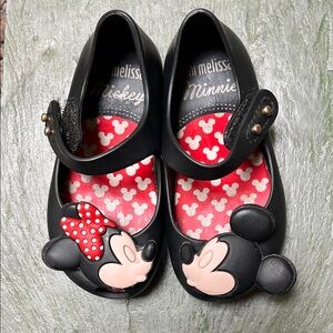 Mini Melissa Kids' Black Minnie Mouse Shoes